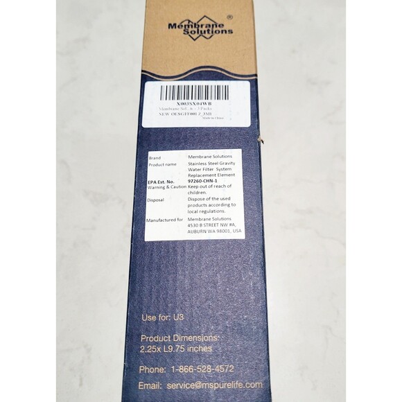 3 Pack Membrane Solutions Water Filter U3F1 Open Box SEALED Filters NEW - Picture 7 of 8